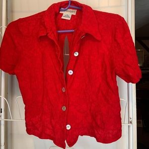 Vintage crop button up